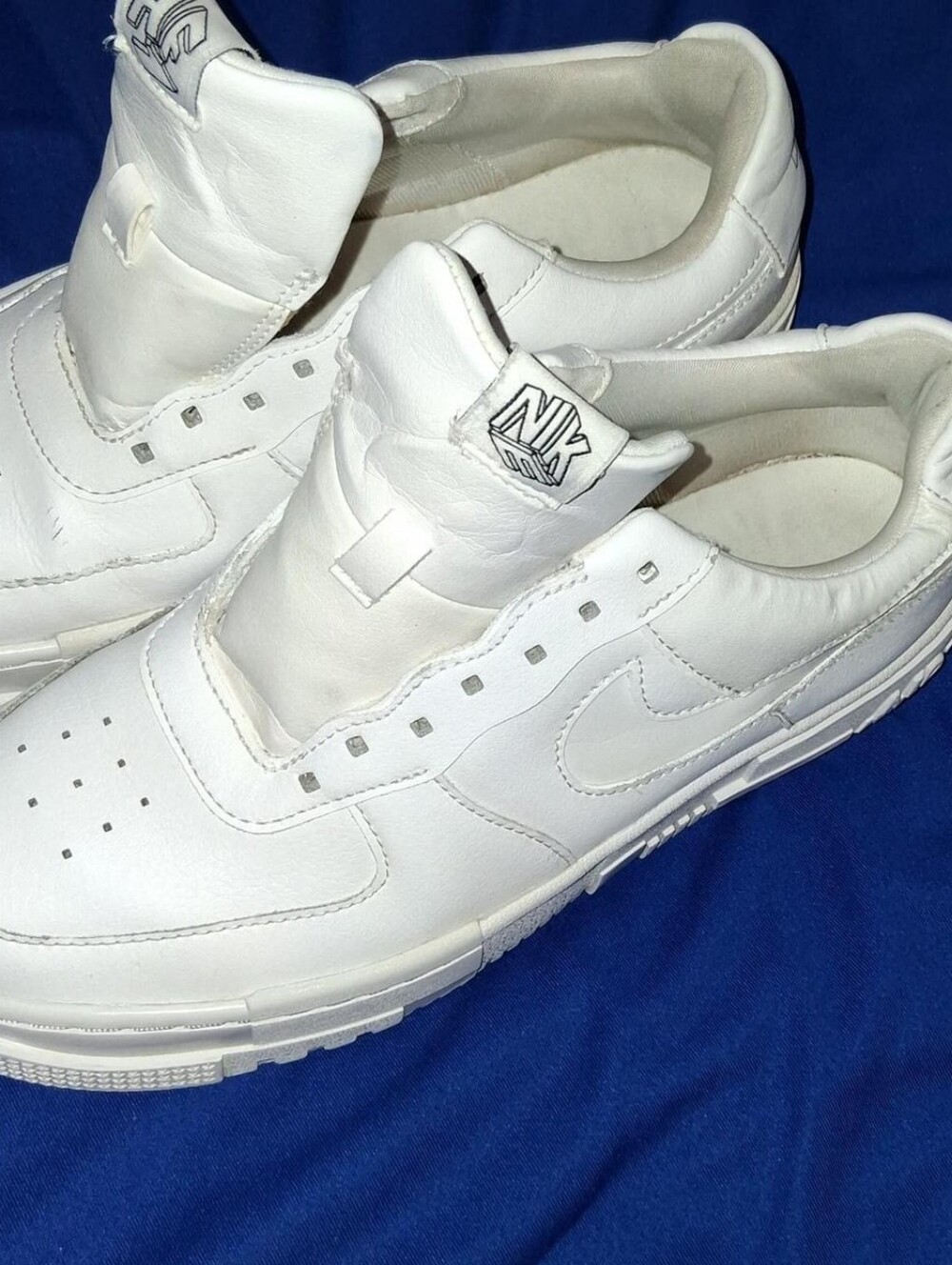 Men's White Leather Low-Top Sneakers
